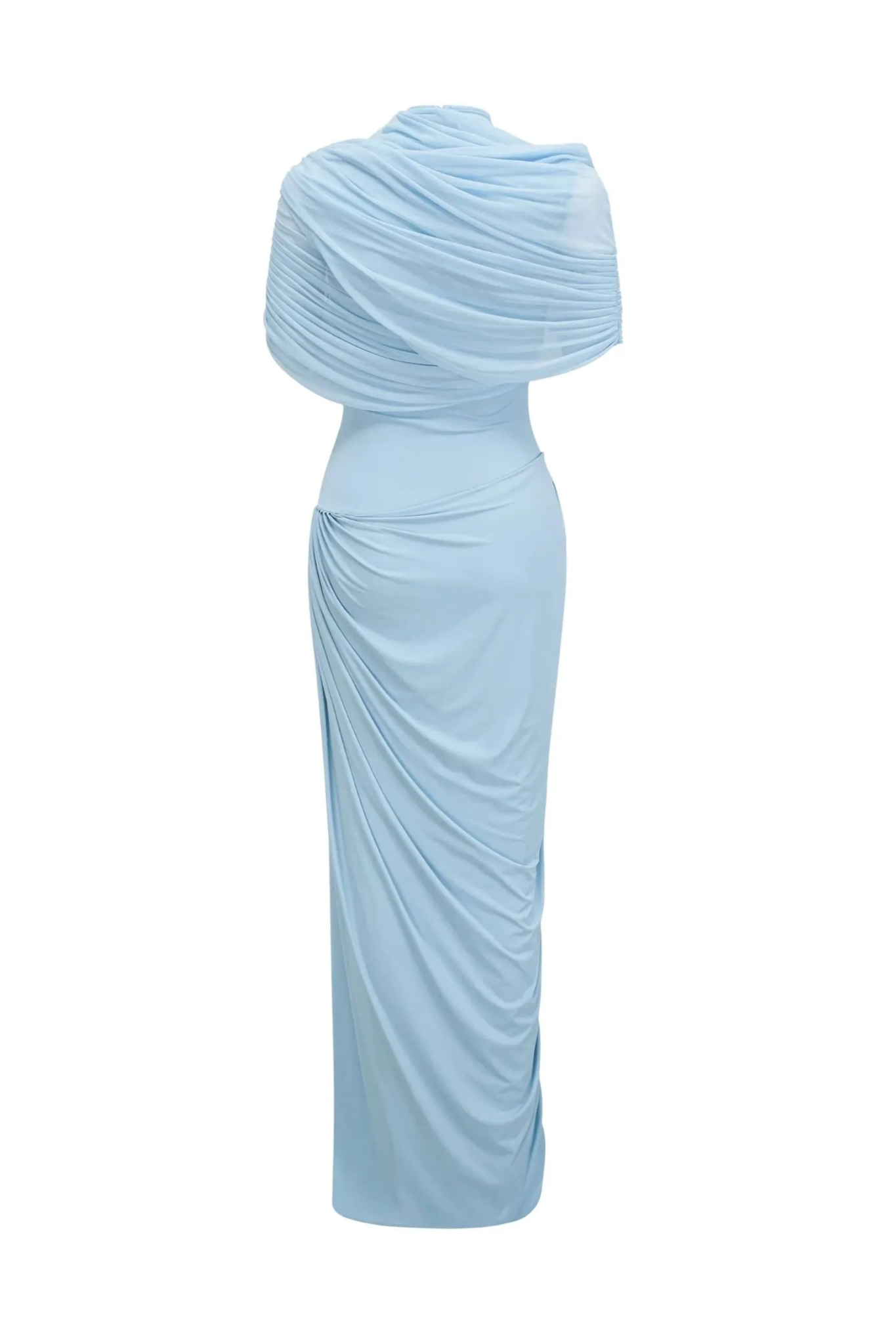 Modin Mode - Asymmetrische Drapé-Maxikleid-Eleganz