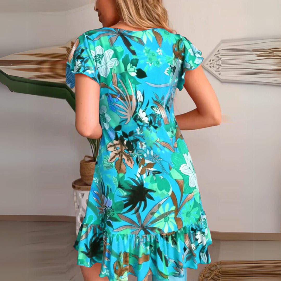 Modin Mode - Bertina Blumenprint-Kleid mit Volants