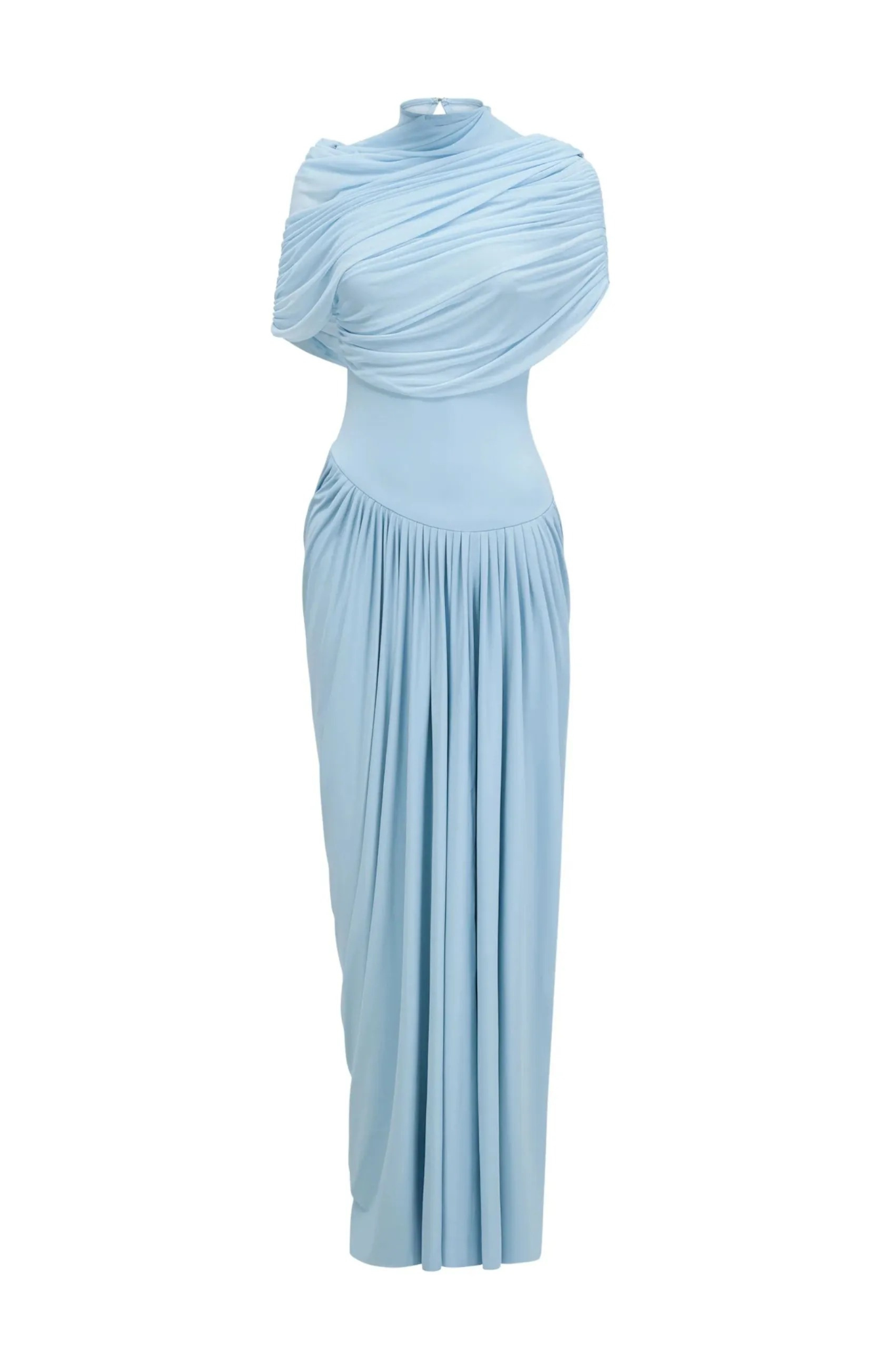 Modin Mode - Asymmetrische Drapé-Maxikleid-Eleganz