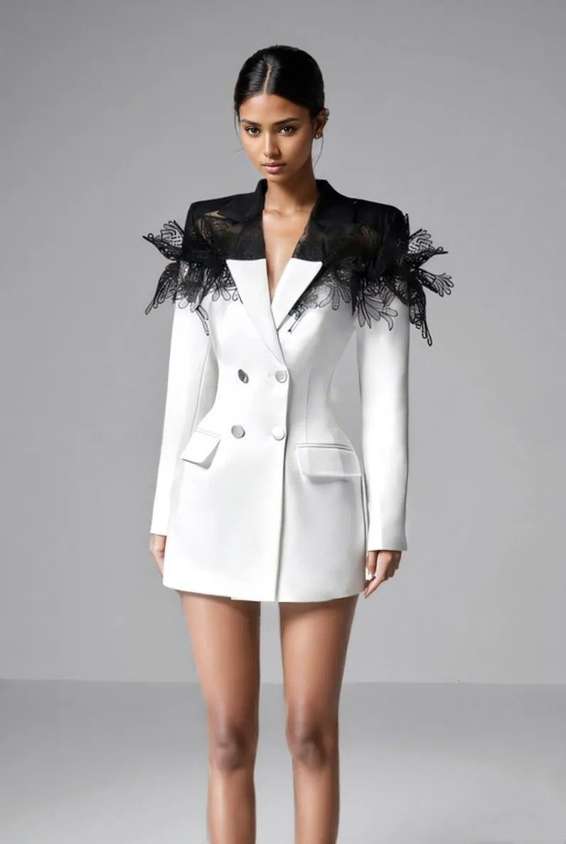 Modin Mode - Lace Power Blazer-Kleid