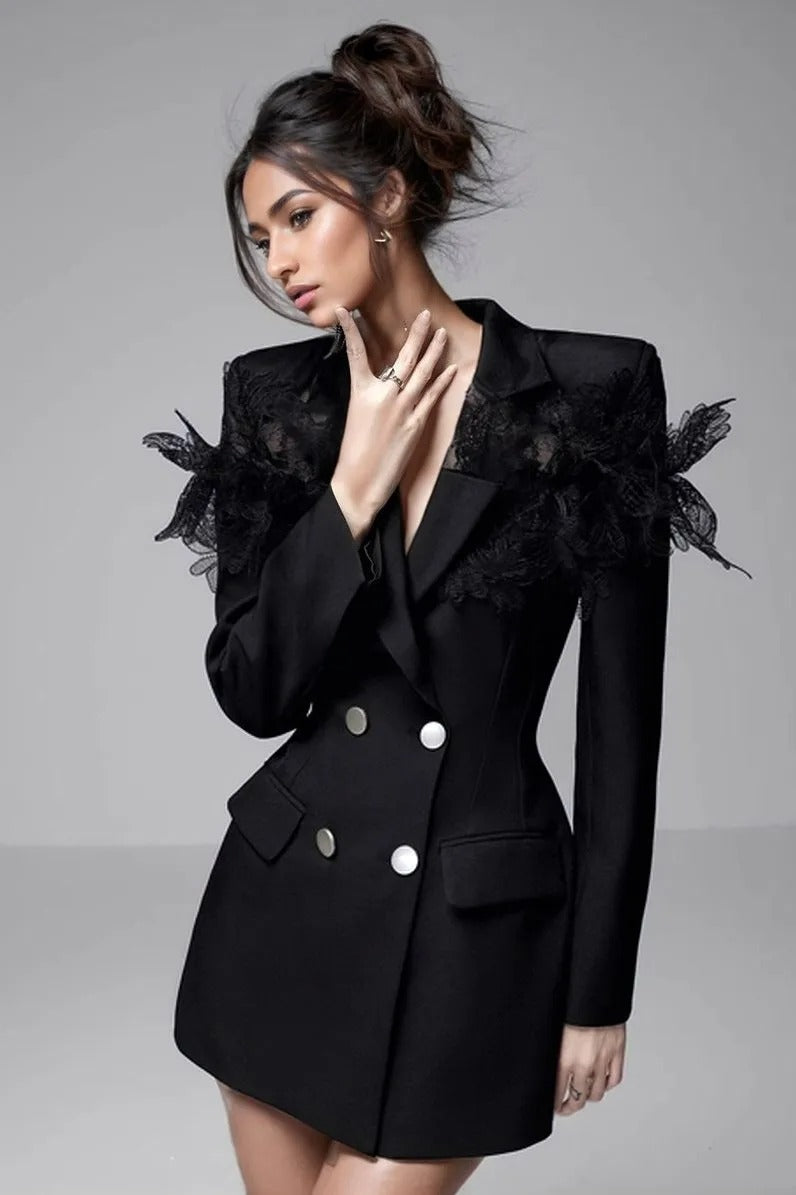 Modin Mode - Lace Power Blazer-Kleid