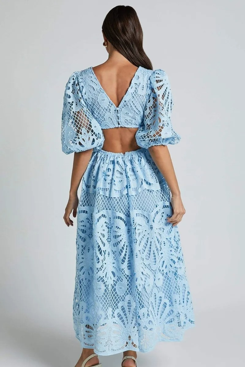 Modin Mode - Midikleid mit floraler Spitzenpracht