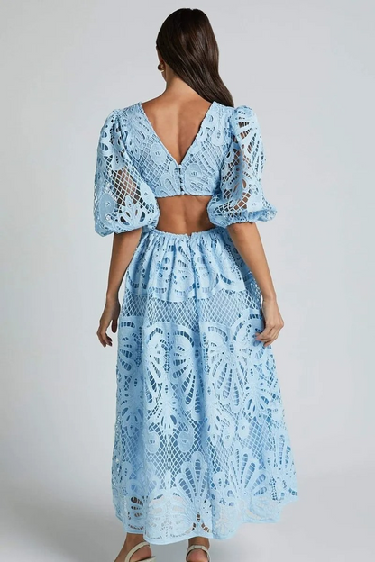 Modin Mode - Midikleid mit floraler Spitzenpracht