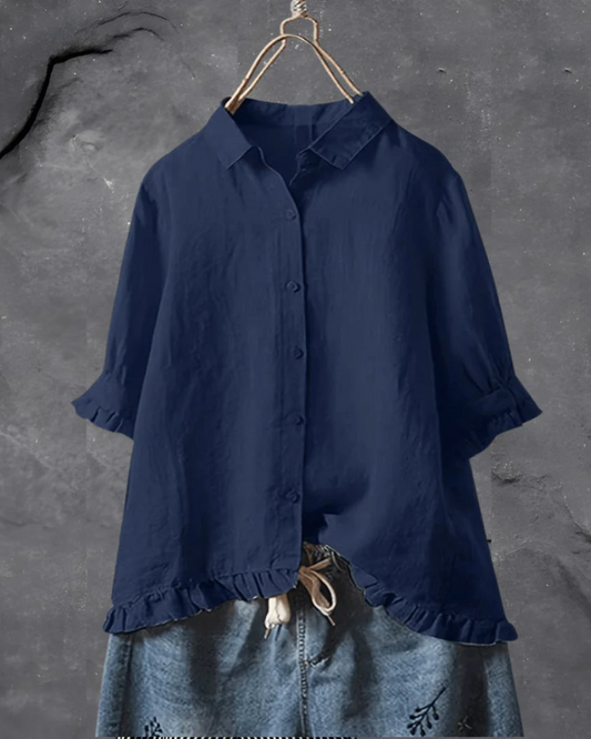 Modin Mode - Elegante Volant-Bluse