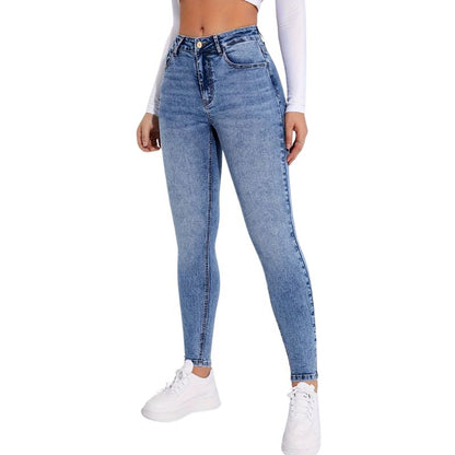 Hochtaillierte Stretch-Jeans für Frauen