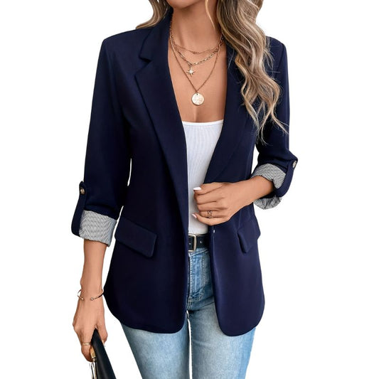 Damen Blazer mit Hochkrempelbaren Ärmeln