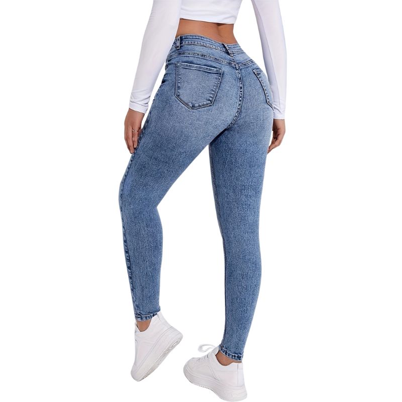 Hochtaillierte Stretch-Jeans für Frauen