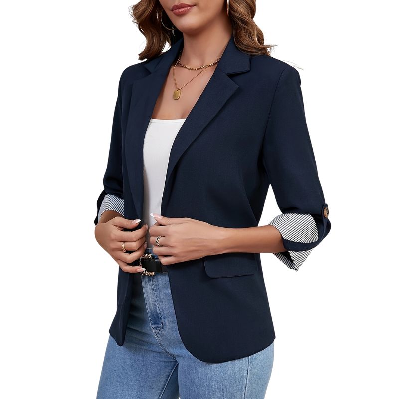 Damen Blazer mit Hochkrempelbaren Ärmeln